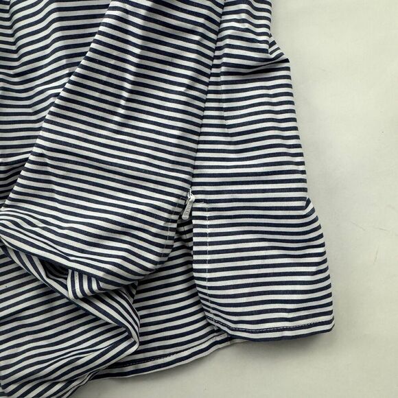 NWT Talbots Blue White Striped Beaded Sleeveless Blouse Tank Size 4P Stretch - Picture 9 of 12